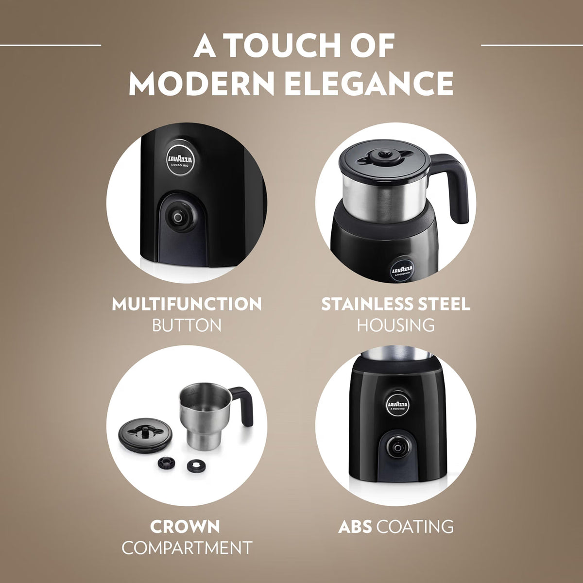 Lavazza Electric Cold and Hot Milk Frother Frother - Coffee Machine Accessory