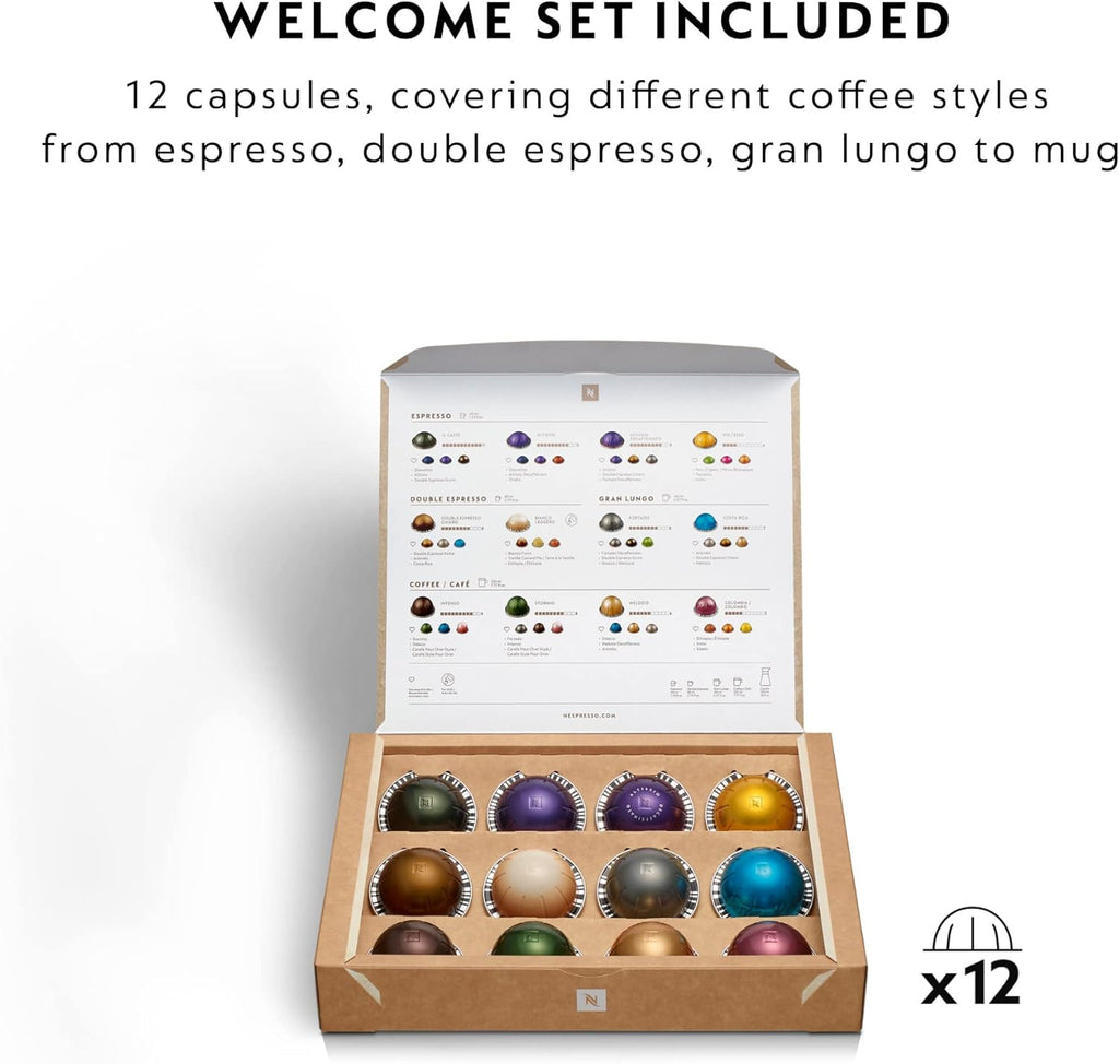 De'Longhi Nespresso Capsule Coffee Machine, Single-Serve Pod Coffee Machine, with Nespresso Starter Pack
