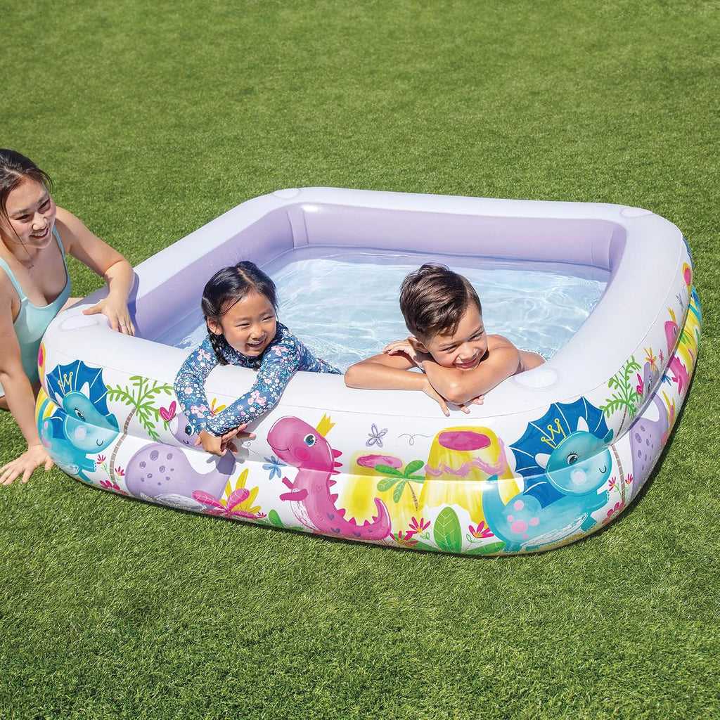 Intex Removable Sun Shade Inflatable Swimming Pool With Dinosaur