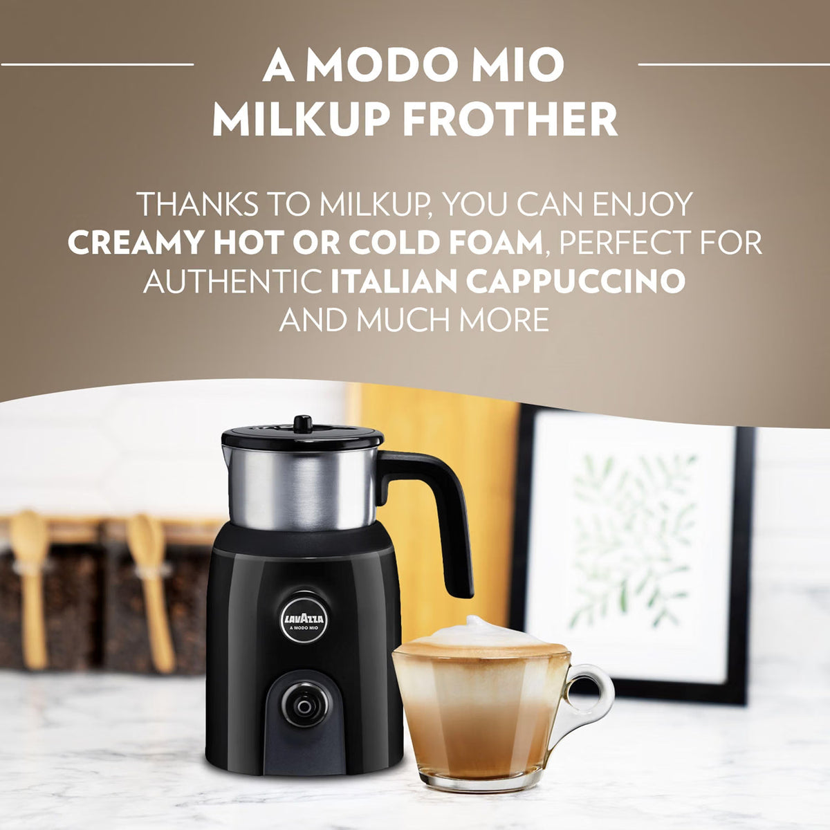 Lavazza Electric Cold and Hot Milk Frother Frother - Coffee Machine Accessory