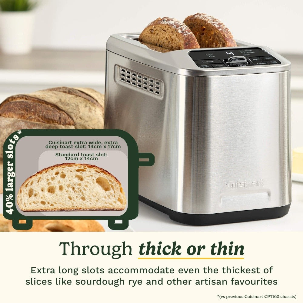 Cuisinart Smart Elite 2 Slice Digital Toaster Stainless Steel Kitchen Appliance