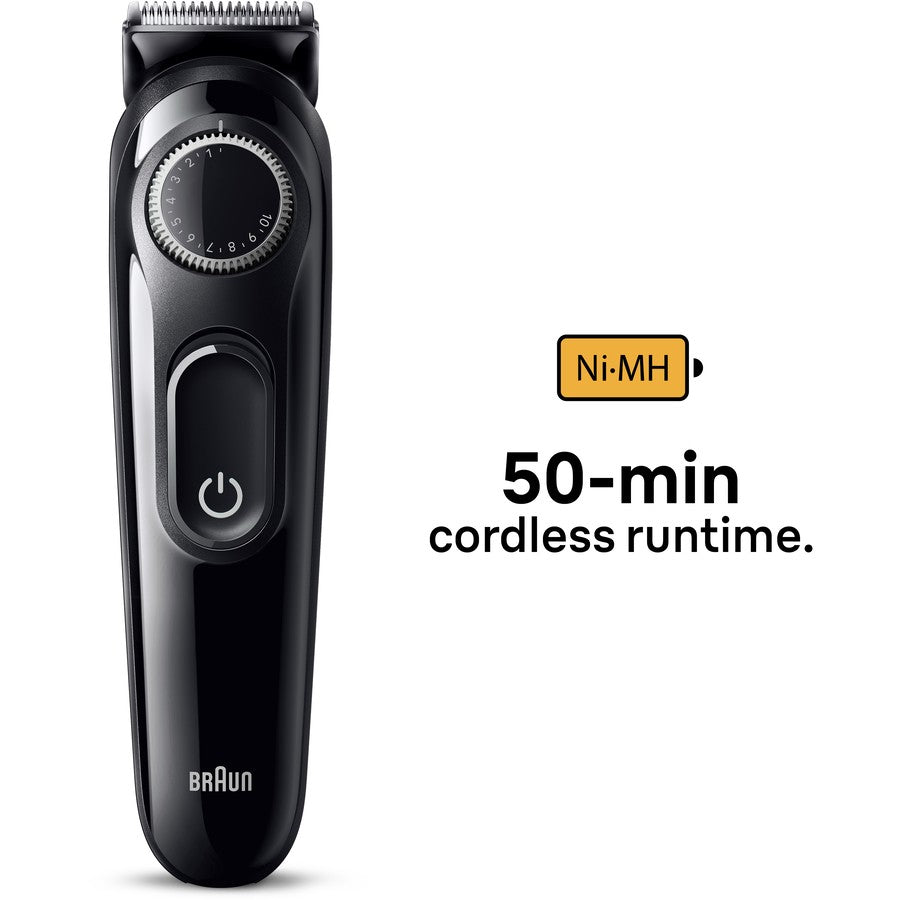 Braun Beard Trimmer Shaver Facial Shaving, Cordless Washable Head