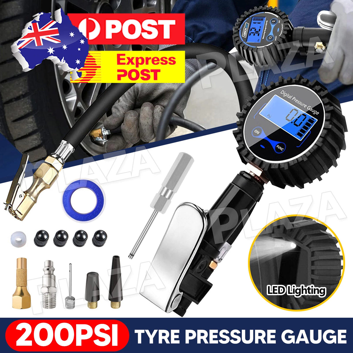 LCD Digital Tyre Pressure Gauge Checker for Car Truck Motorcycles and Bicycles