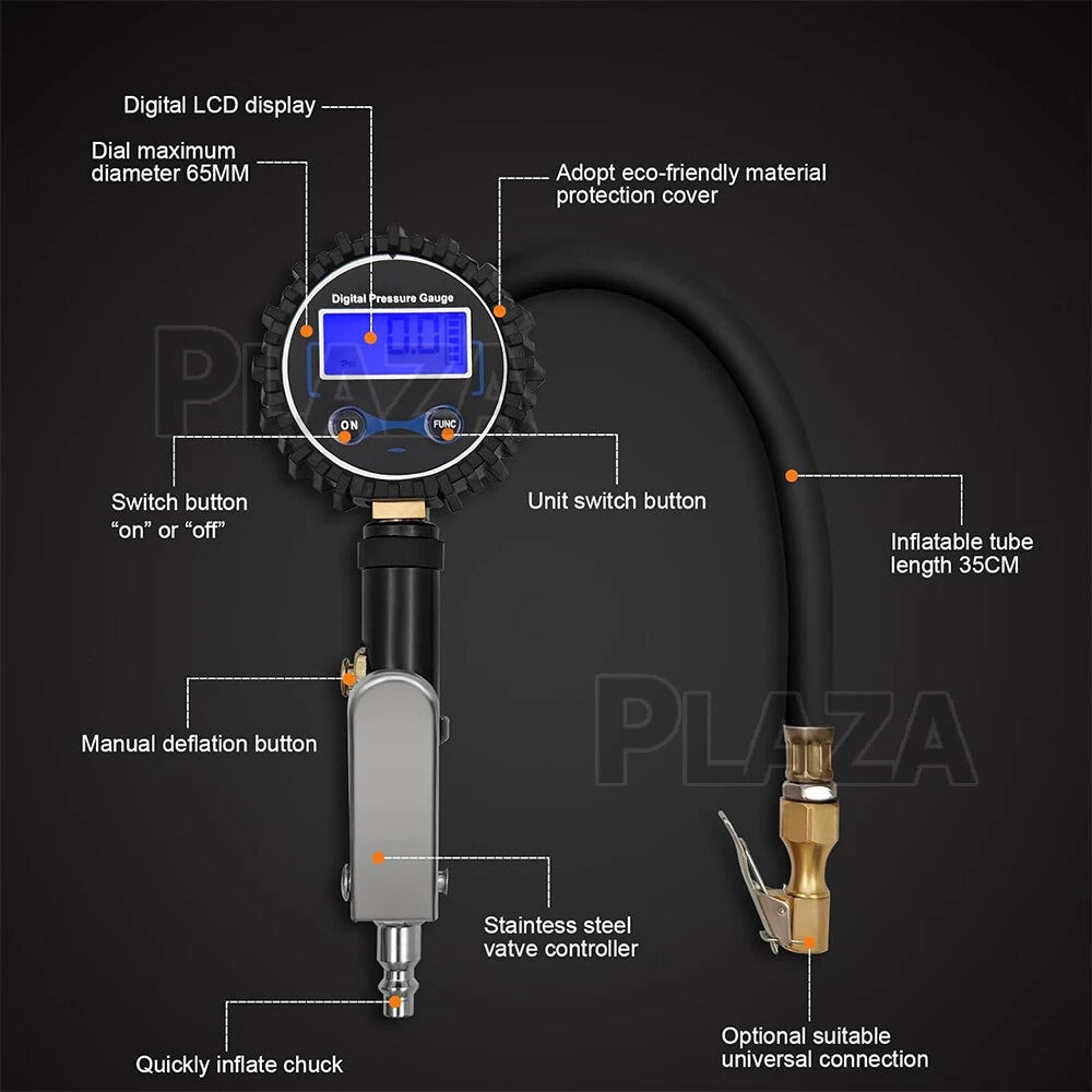 LCD Digital Tyre Pressure Gauge Checker for Car Truck Motorcycles and Bicycles