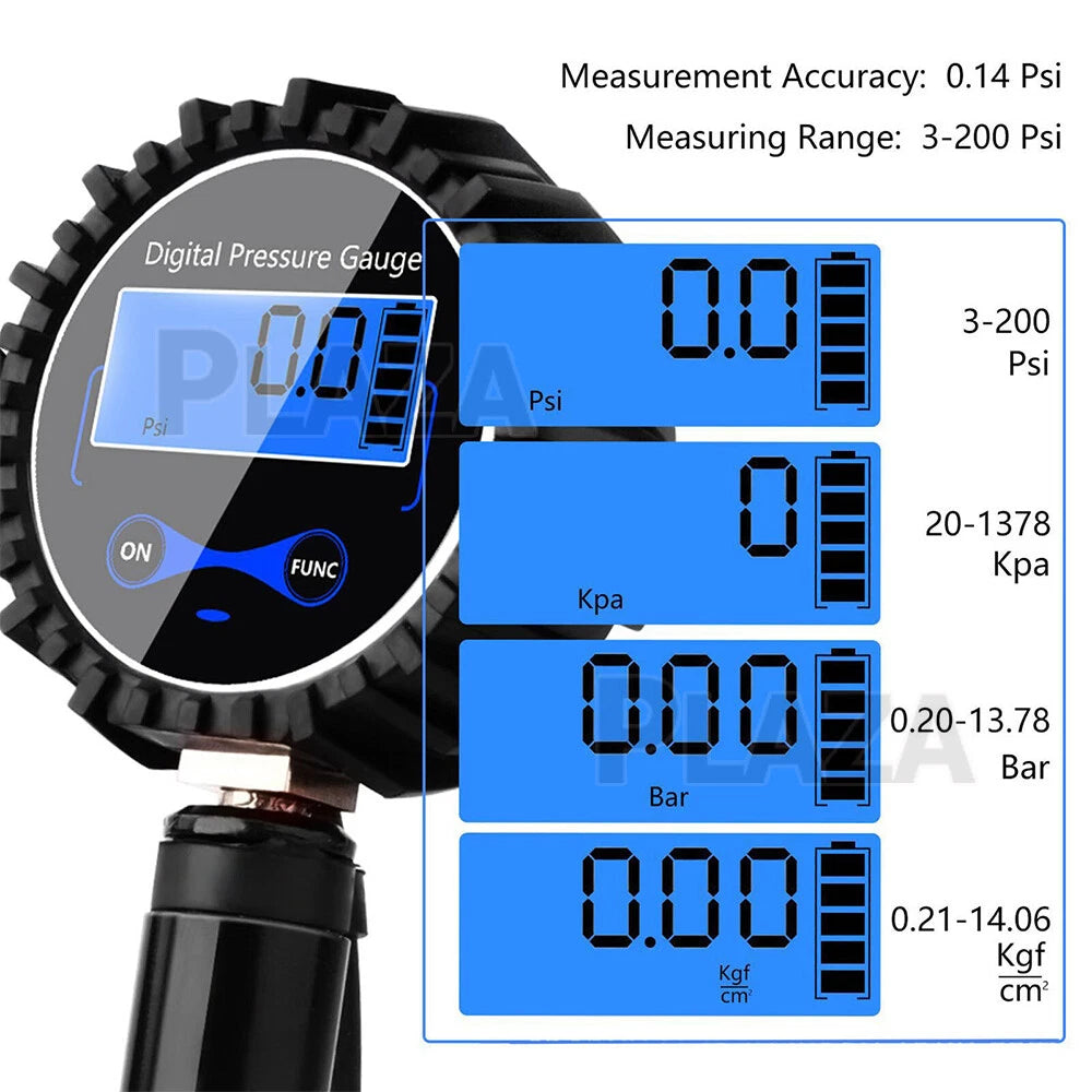 LCD Digital Tyre Pressure Gauge Checker for Car Truck Motorcycles and Bicycles