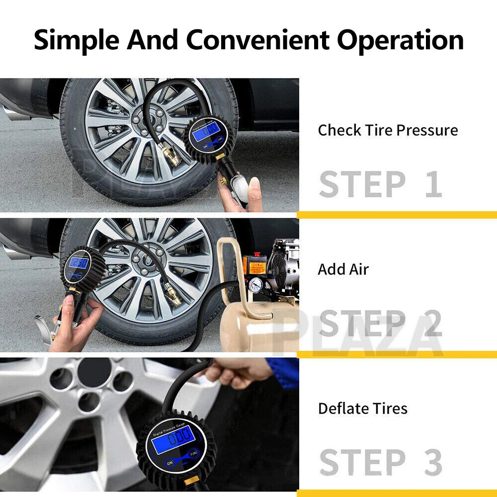 LCD Digital Tyre Pressure Gauge Checker for Car Truck Motorcycles and Bicycles