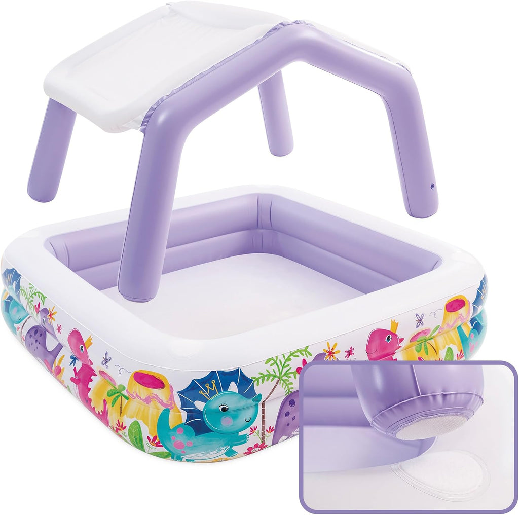 Intex Removable Sun Shade Inflatable Swimming Pool With Dinosaur