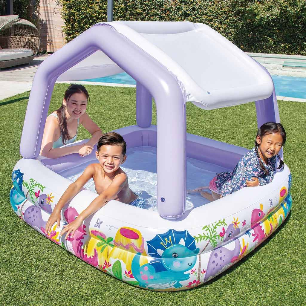 Intex Removable Sun Shade Inflatable Swimming Pool With Dinosaur