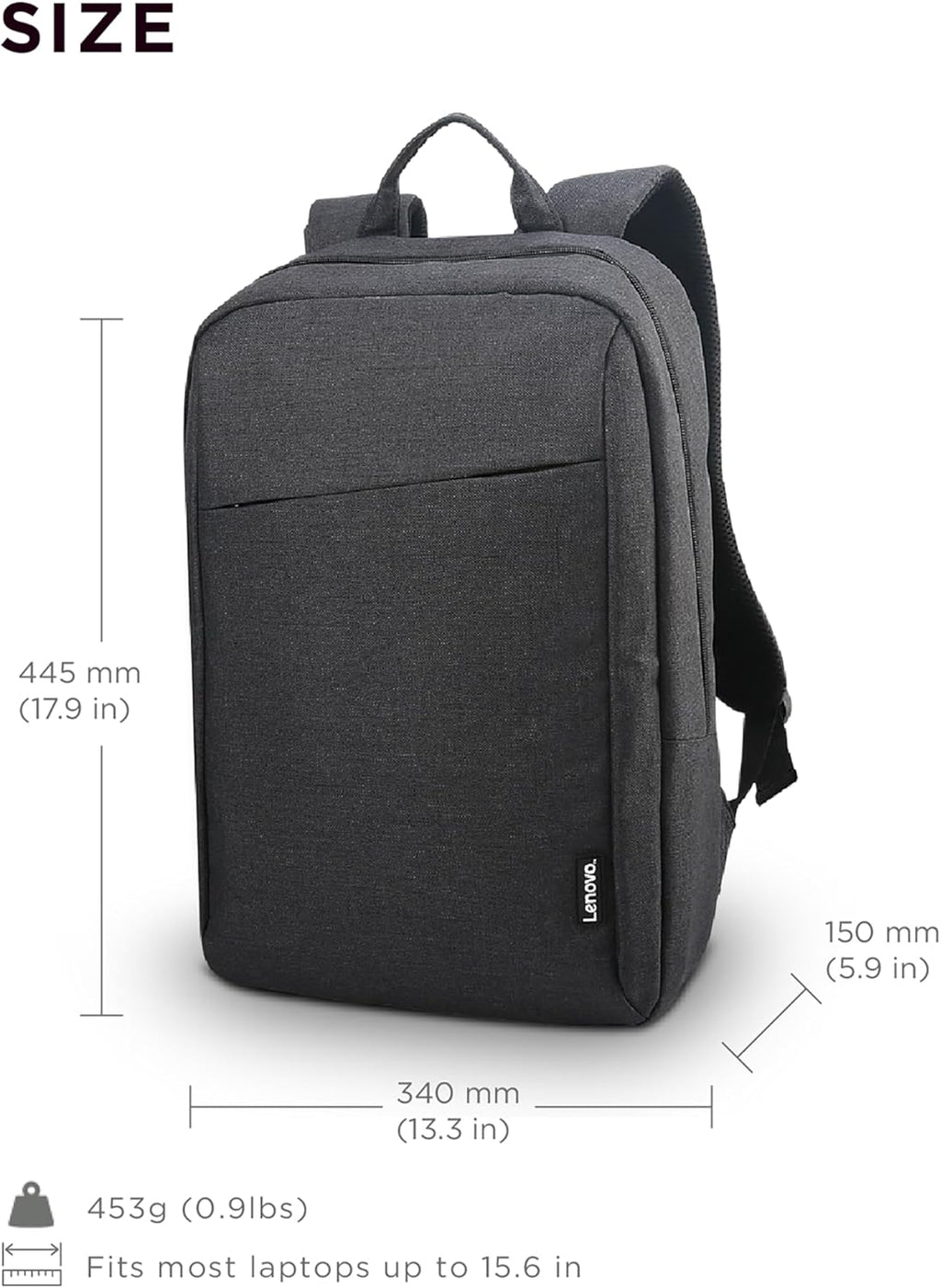 Lenovo Laptop Backpack Fits Up to 15.6" inch - Black