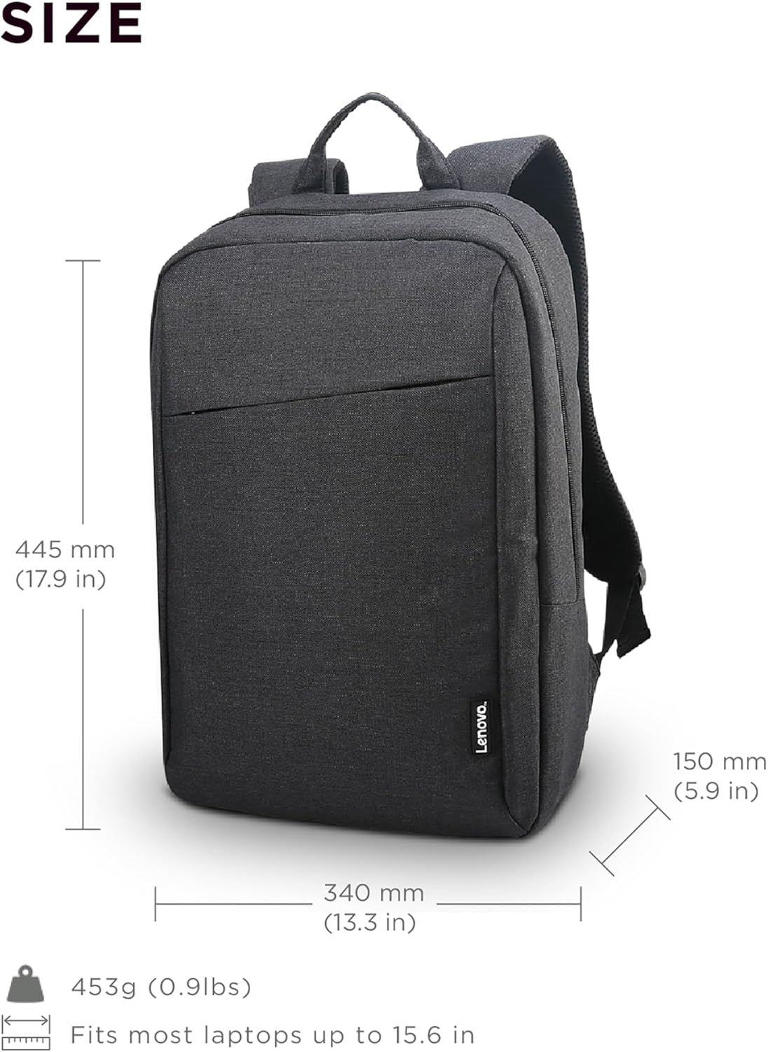 Lenovo Laptop Backpack Fits Up to 15.6" inch - Black