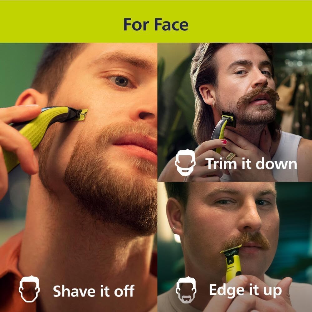 Philips OneBlade 360 + Extra Blade, Electric Beard Trimmer and Shaver with 5-in-1 Comb, QP2734/30