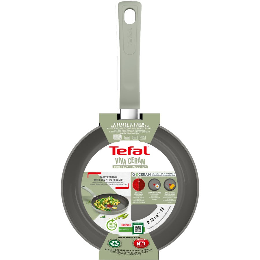 Tefal Ceramic 20cm Mini Frypan Induction Non-Stick Ceramic Frying Pan Fry Pan - Home Kitchen Appliances