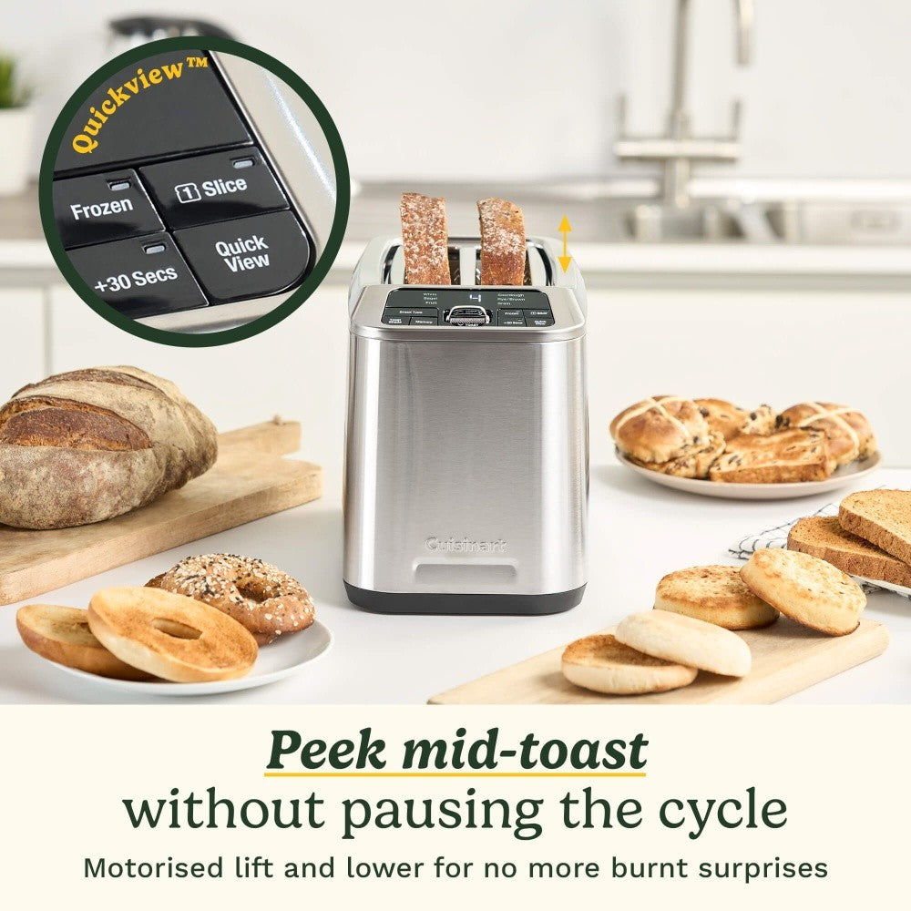 Cuisinart Smart Elite 2 Slice Digital Toaster Stainless Steel Kitchen Appliance