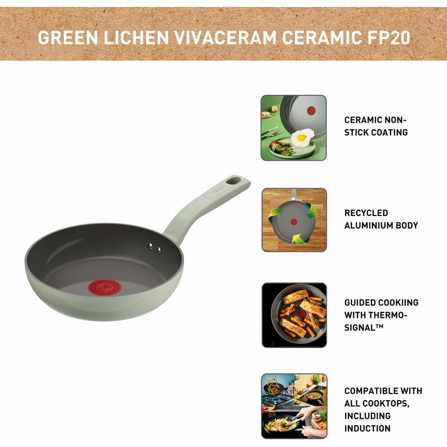 Tefal Ceramic 20cm Mini Frypan Induction Non-Stick Ceramic Frying Pan Fry Pan - Home Kitchen Appliances