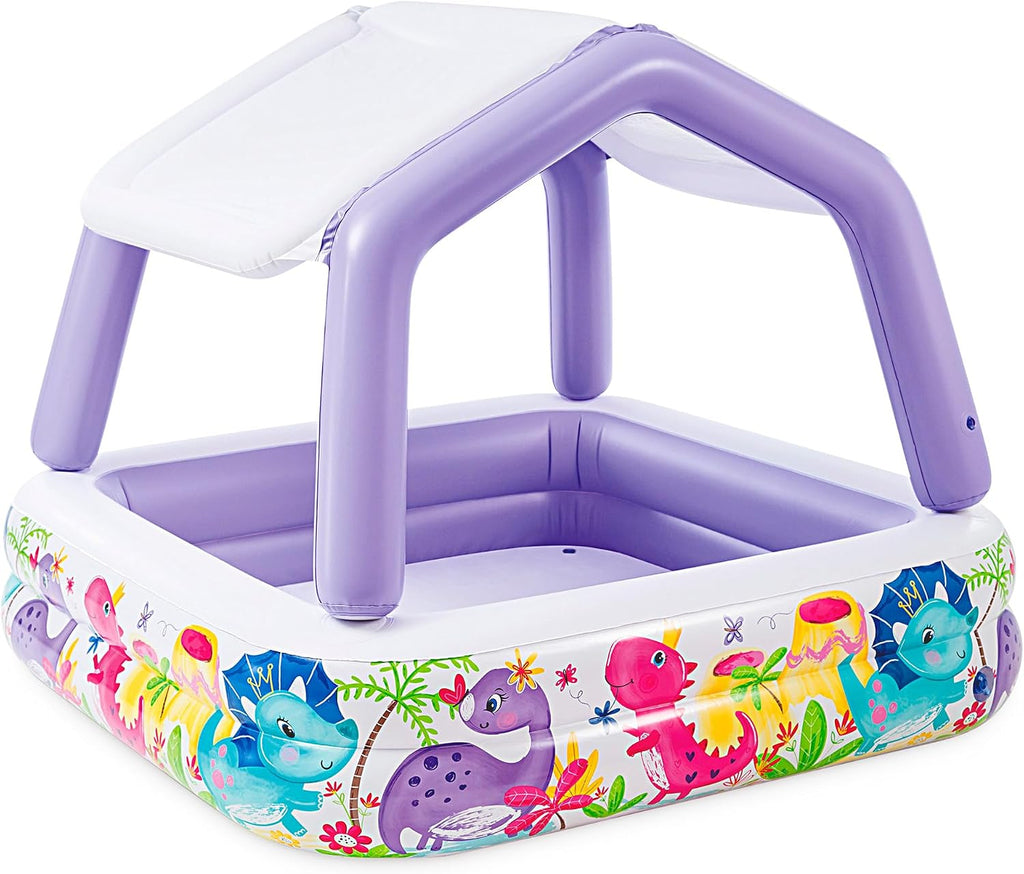 Intex Removable Sun Shade Inflatable Swimming Pool With Dinosaur