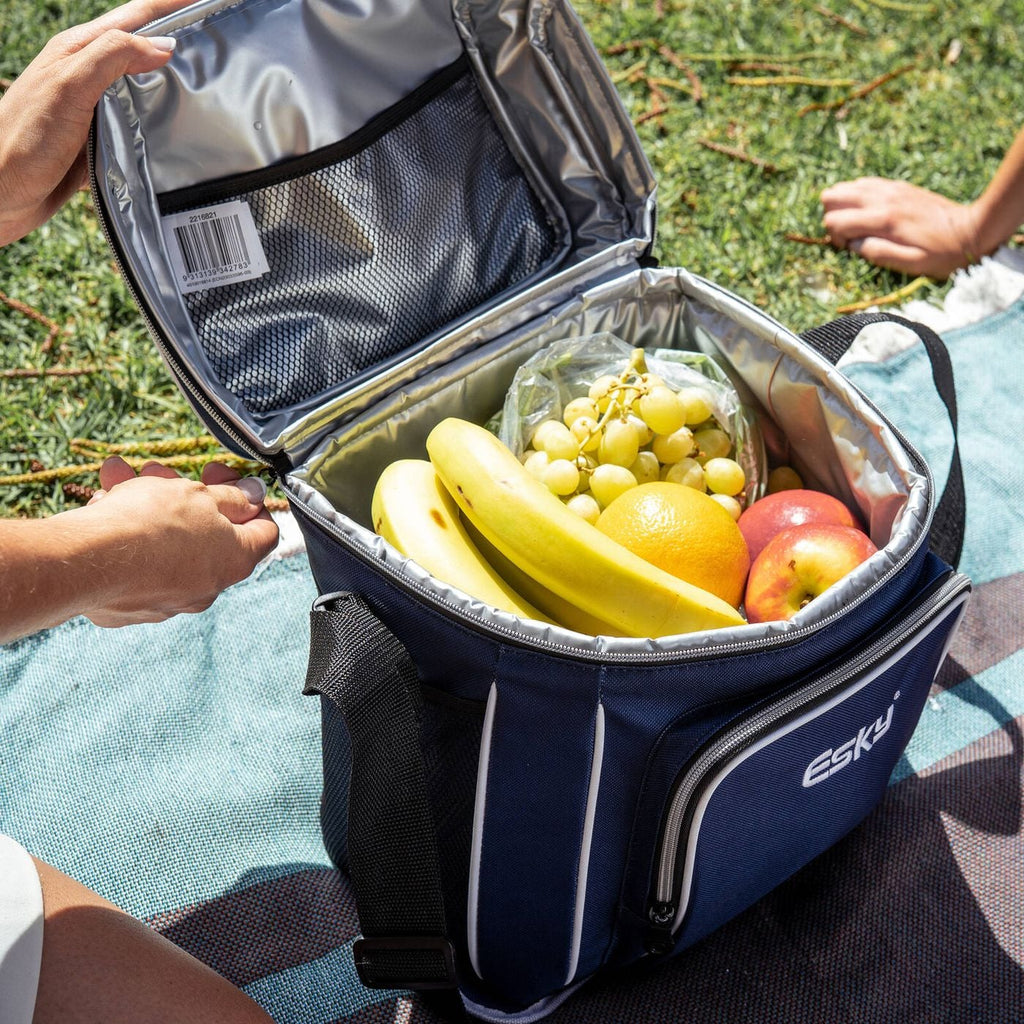Esky 16 Can Blue Soft Cooler Bag - 14L Camping Hiking Drink Side Carry Bag