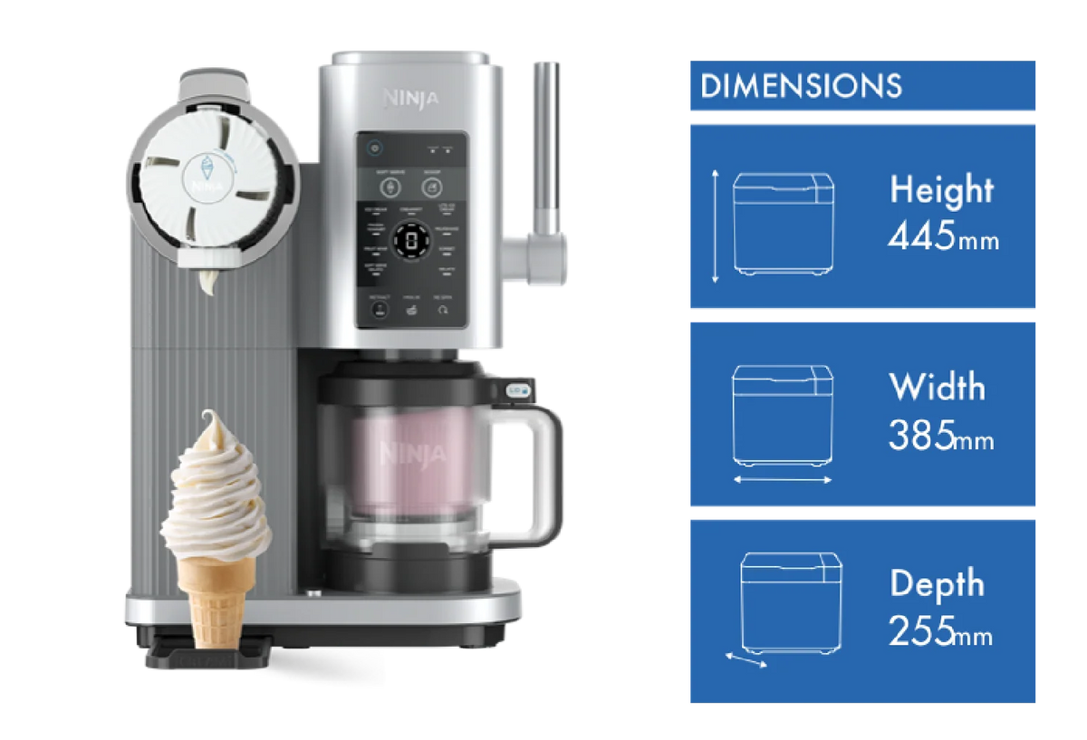 Ninja Electric Dessert Machine - Ninja Swirl By Creami, 13 Programs, Soft Serve Yoghurt
