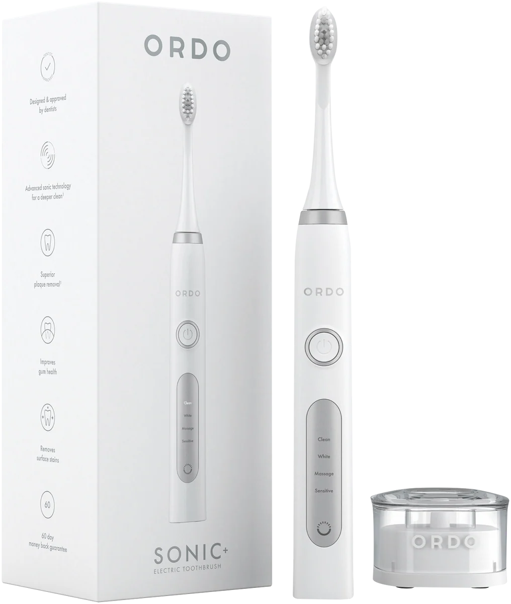 Ordo Sonic Plus Electric Toothbrush White Silver, Adults Unisex Brushing