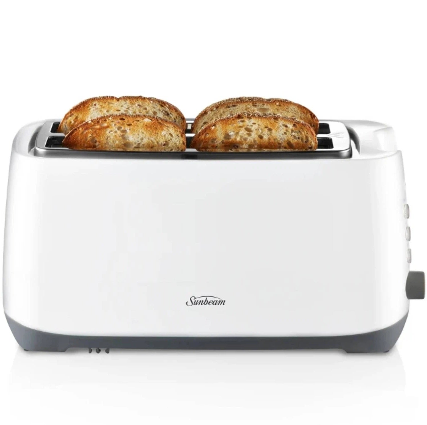 Sunbeam 4 Slice Toaster, 7 Browning Setting, Electric Bread Toast Maker, Crumpet Muffin Toaster