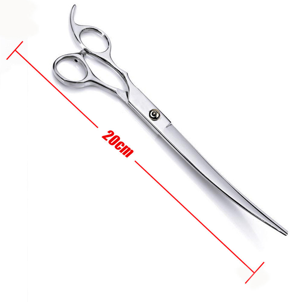 7" Professional Pet Dog Grooming Scissors Shear Hair Cutting Set Curved Tool Kit